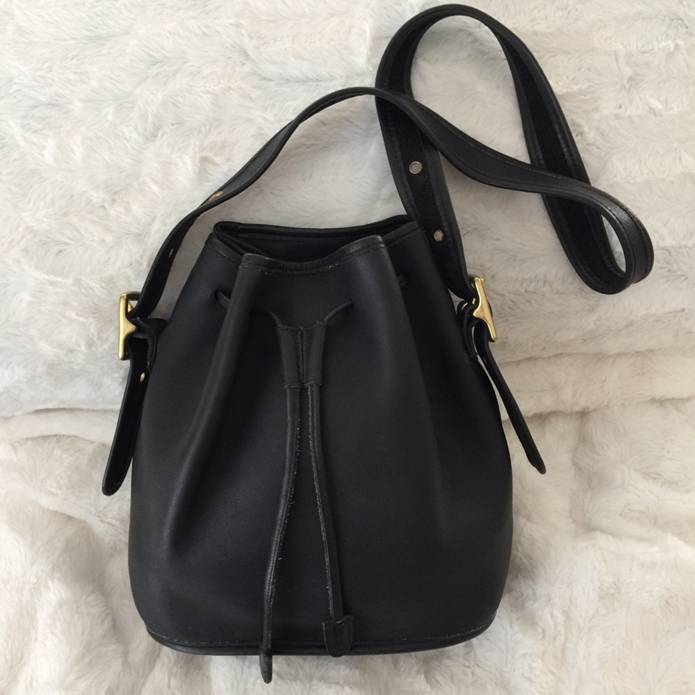 Authentic Coach leather bucket bag
